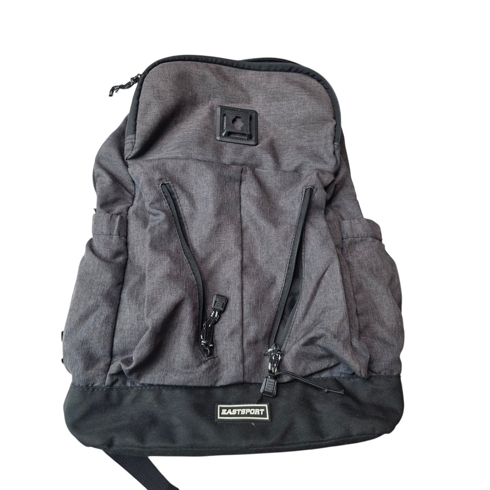 Eastsport Recycled Polyester Backpack Charcoal Gray Black 110490R0-DGC W3